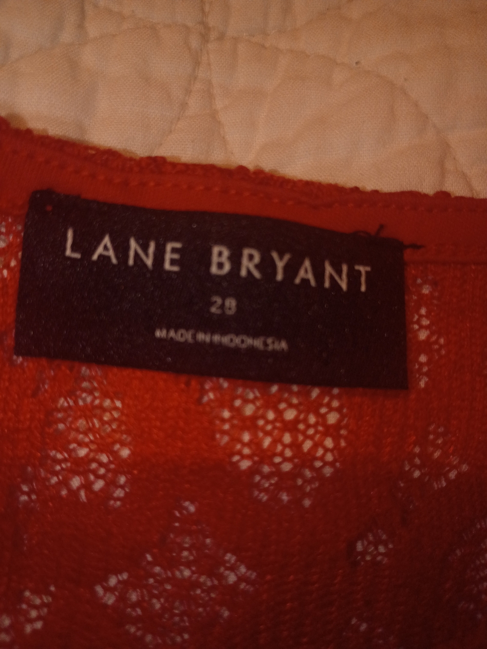 Lane Bryant Red Lace Top
